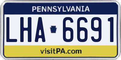 PA license plate LHA6691