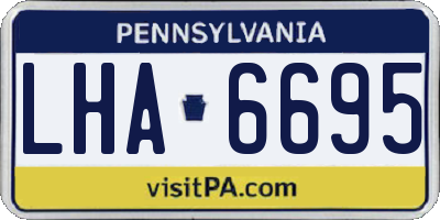 PA license plate LHA6695