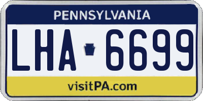 PA license plate LHA6699