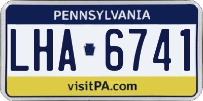 PA license plate LHA6741