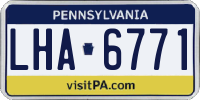 PA license plate LHA6771
