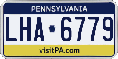 PA license plate LHA6779