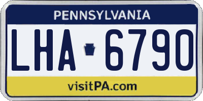 PA license plate LHA6790