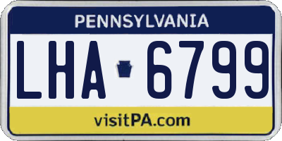 PA license plate LHA6799