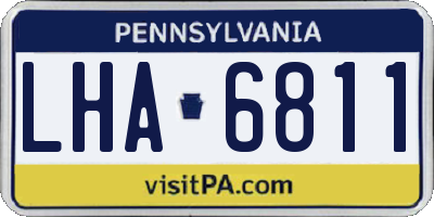 PA license plate LHA6811