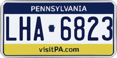 PA license plate LHA6823