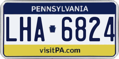PA license plate LHA6824