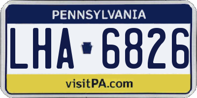 PA license plate LHA6826