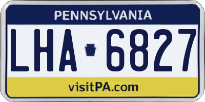 PA license plate LHA6827