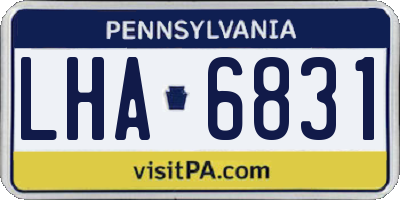 PA license plate LHA6831