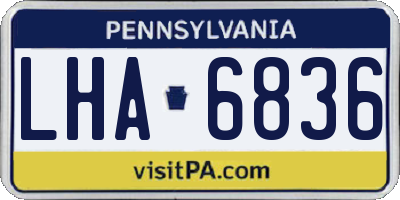 PA license plate LHA6836