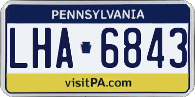 PA license plate LHA6843