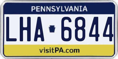 PA license plate LHA6844