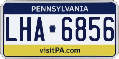 PA license plate LHA6856