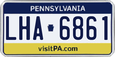PA license plate LHA6861