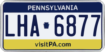 PA license plate LHA6877