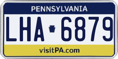 PA license plate LHA6879