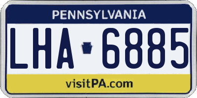 PA license plate LHA6885