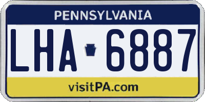 PA license plate LHA6887