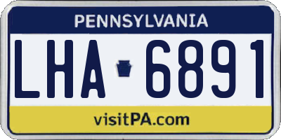 PA license plate LHA6891