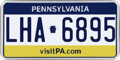 PA license plate LHA6895