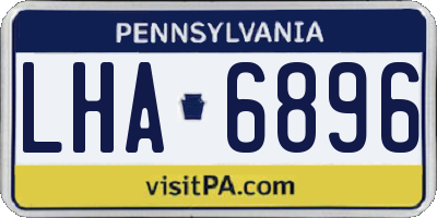 PA license plate LHA6896