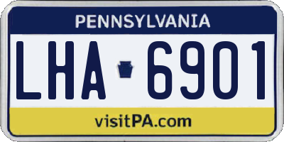 PA license plate LHA6901