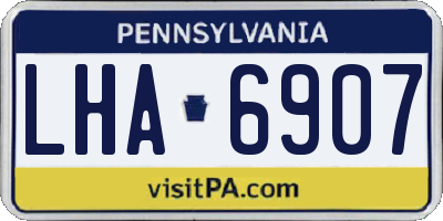 PA license plate LHA6907