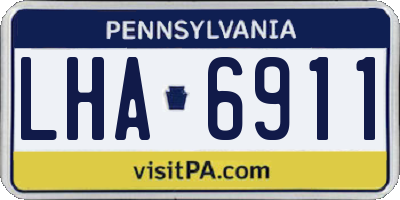 PA license plate LHA6911