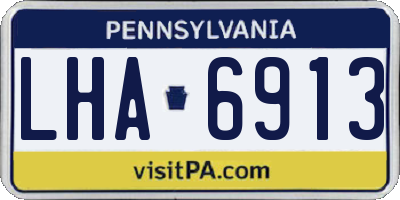 PA license plate LHA6913
