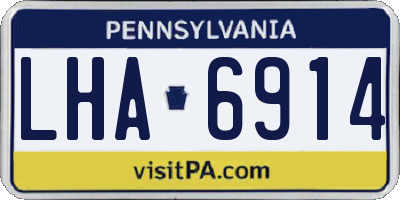 PA license plate LHA6914