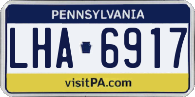 PA license plate LHA6917