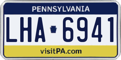 PA license plate LHA6941