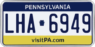 PA license plate LHA6949