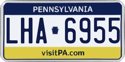 PA license plate LHA6955
