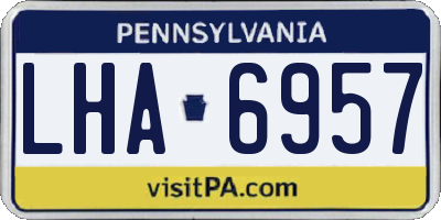 PA license plate LHA6957