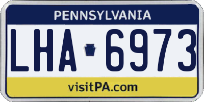 PA license plate LHA6973