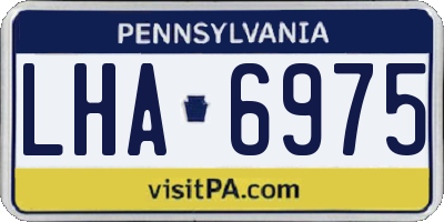 PA license plate LHA6975