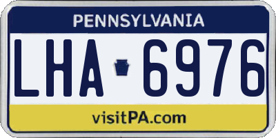 PA license plate LHA6976