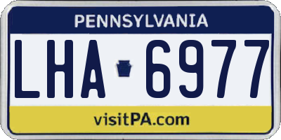 PA license plate LHA6977