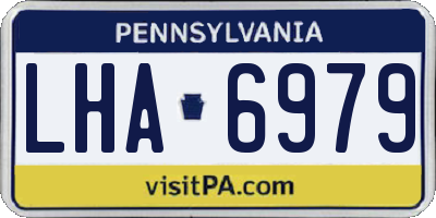 PA license plate LHA6979