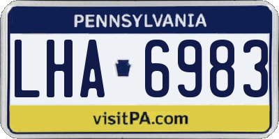 PA license plate LHA6983