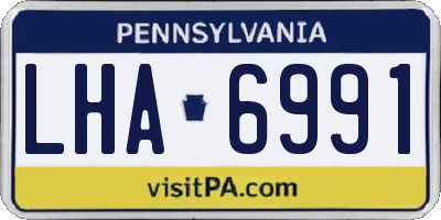 PA license plate LHA6991