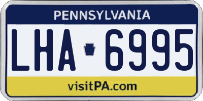 PA license plate LHA6995