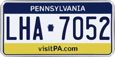 PA license plate LHA7052