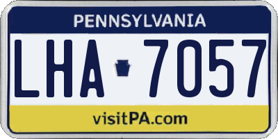 PA license plate LHA7057