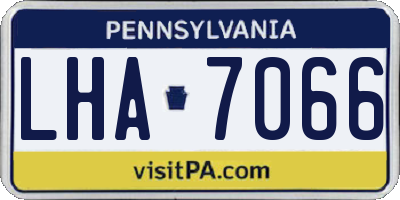PA license plate LHA7066