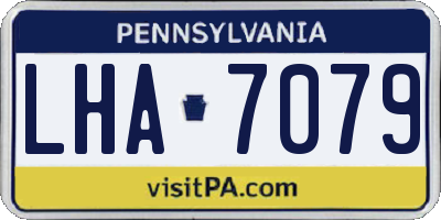 PA license plate LHA7079