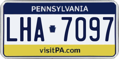 PA license plate LHA7097