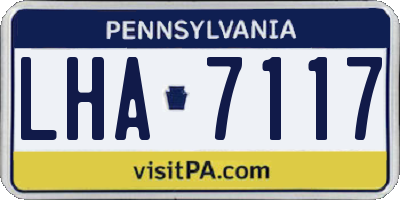 PA license plate LHA7117
